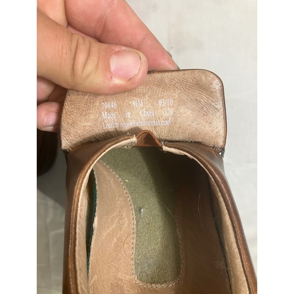 Clarks Mens Brown Leather Slip On Loafers Square Toe Shoes 70846 Size 8.5 M - Picture 6 of 7